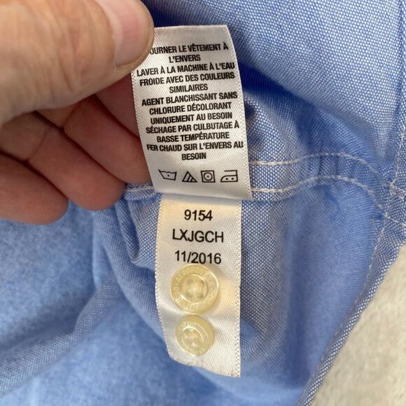 Aeropostale Mens Shirt Small Oxford Button Down Long Sleeve Casual Blue Classic - Picture 8 of 13